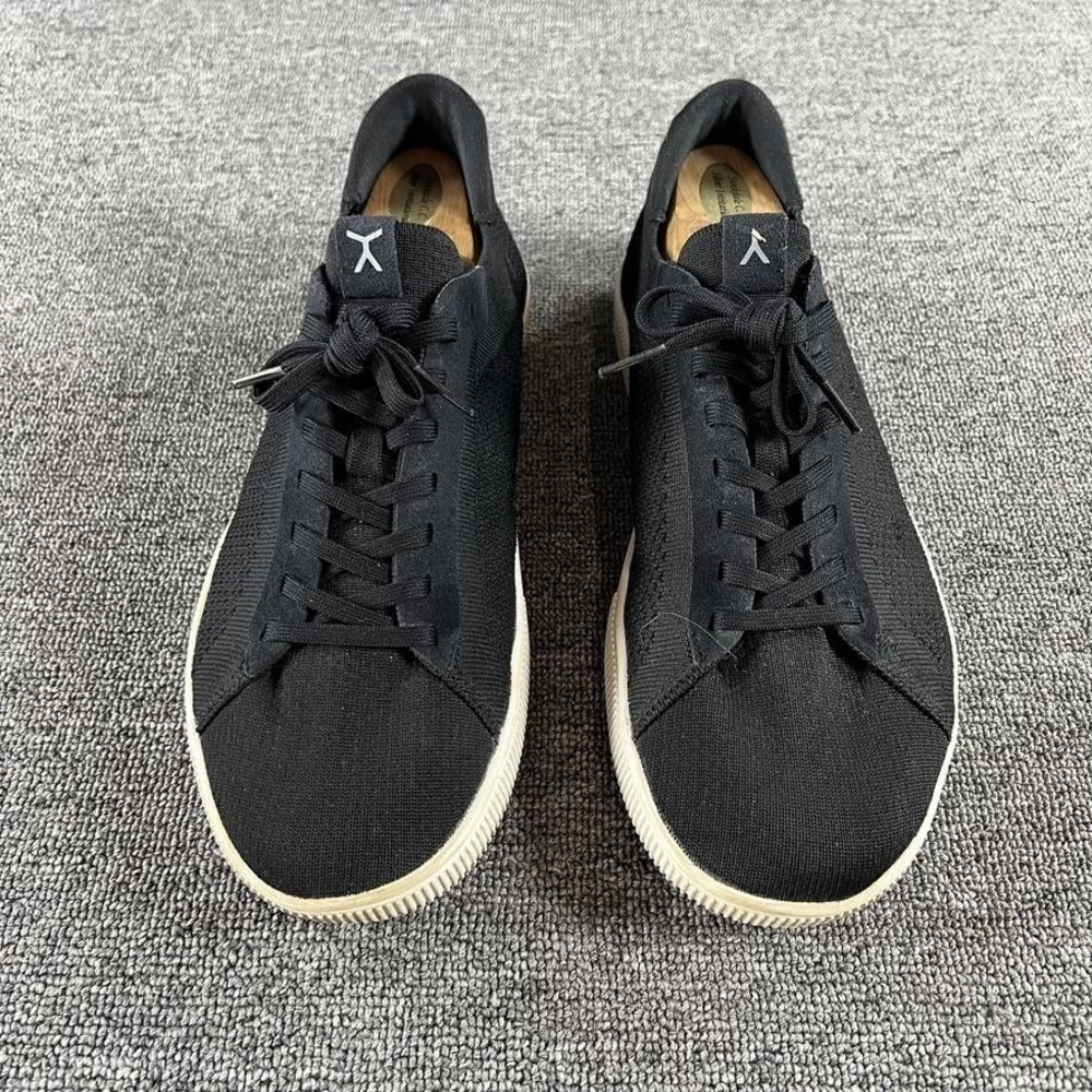 Flux Adapt Shoes Mens 10 Black Knit Low Top Casual Sneakers Lace Up Lightweight